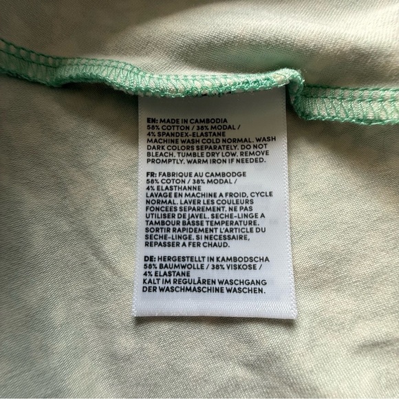 Lands' End Women’s Green Floral Midi wrap Dress Cool short sleeves Boho L/P - Picture 11 of 12